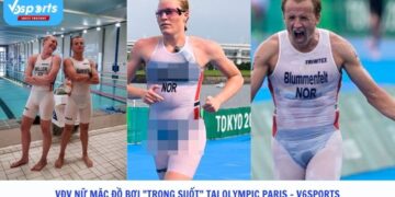 VĐV nữ mặc đồ bơi "trong suốt" tại Olympic Paris - V6Sports